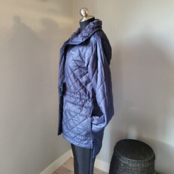 Columbia Quilted Sherpa fleece Winter Jacket NWT Sz Small - Picture 3 of 12